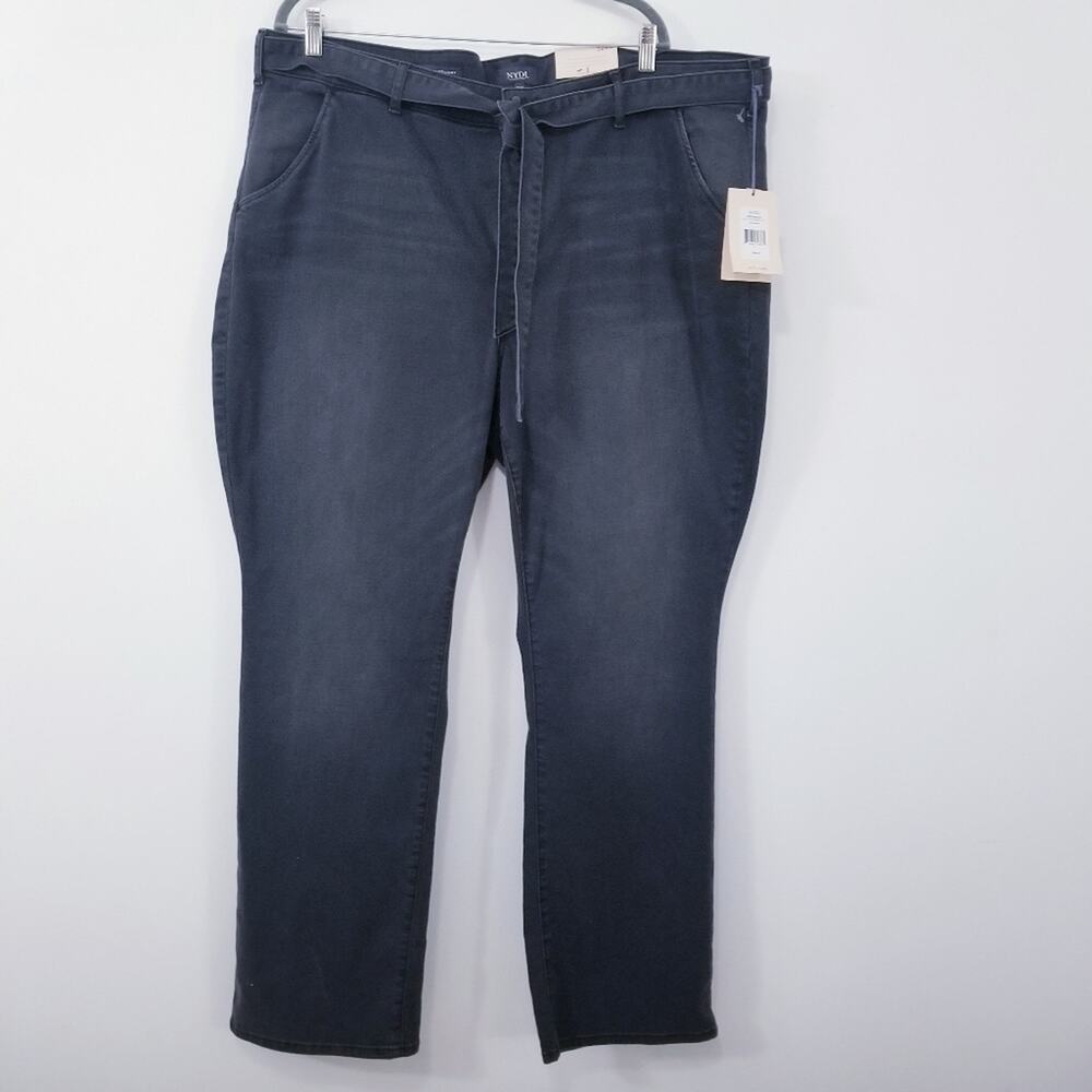 NYDJ Lift Tuck Marilyn Straight High Rise Tie Belt